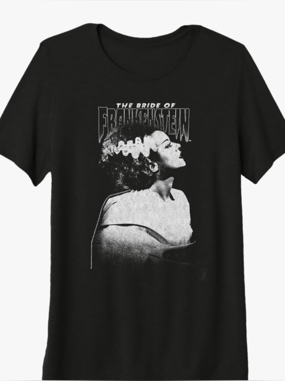 NWT Universal Monsters Bride Of Frankenstein Dark Portrait Premium Tri-Blend Tee